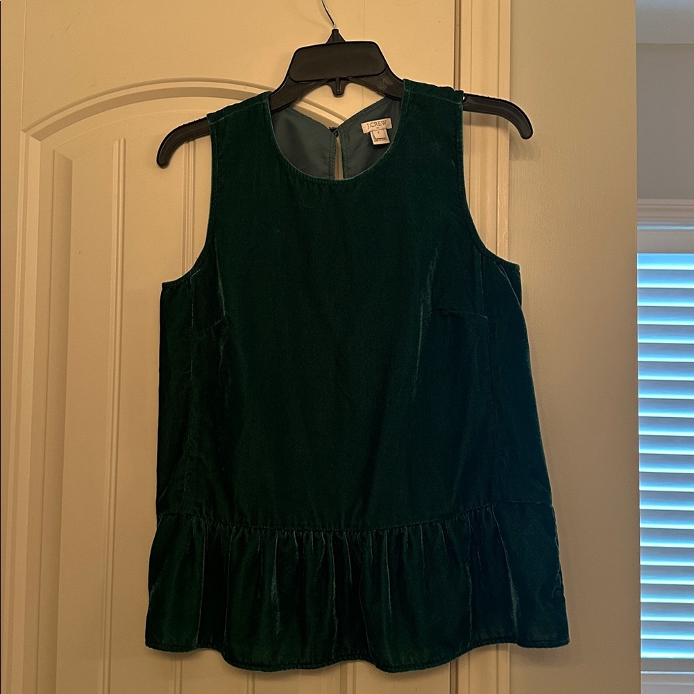 Green Velvet Sleeveless Top- PERFECT CHRISTMAS TOP